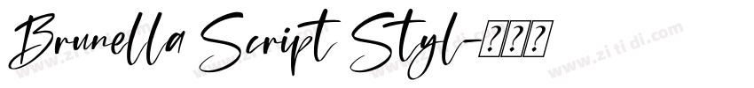 Brunella Script Styl字体转换